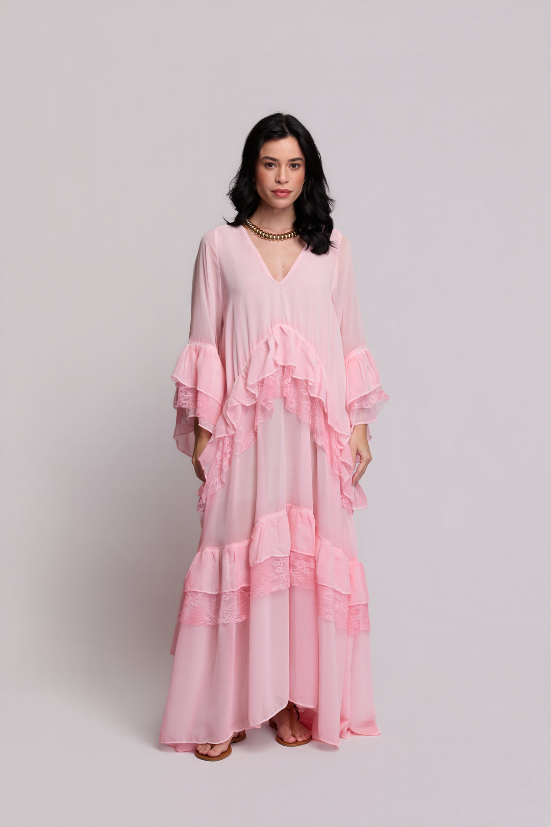 Brigite Green Linen Gauze Skirt