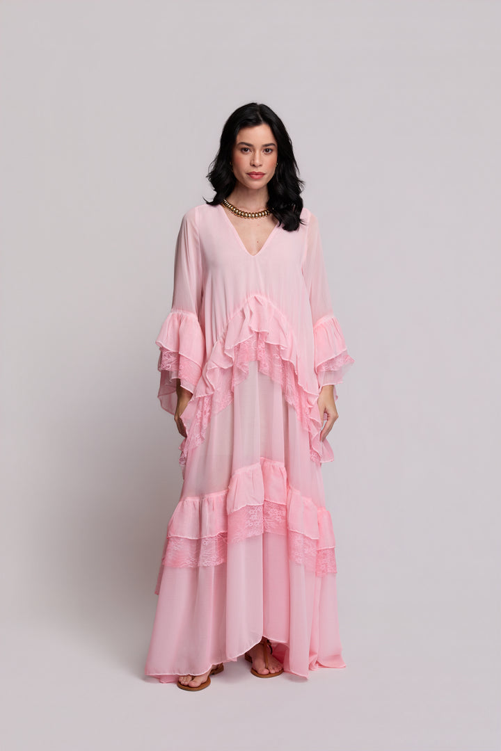 Brigite Green Linen Gauze Skirt