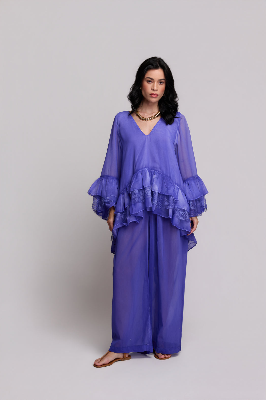 Fire Red Morocco Kimono
