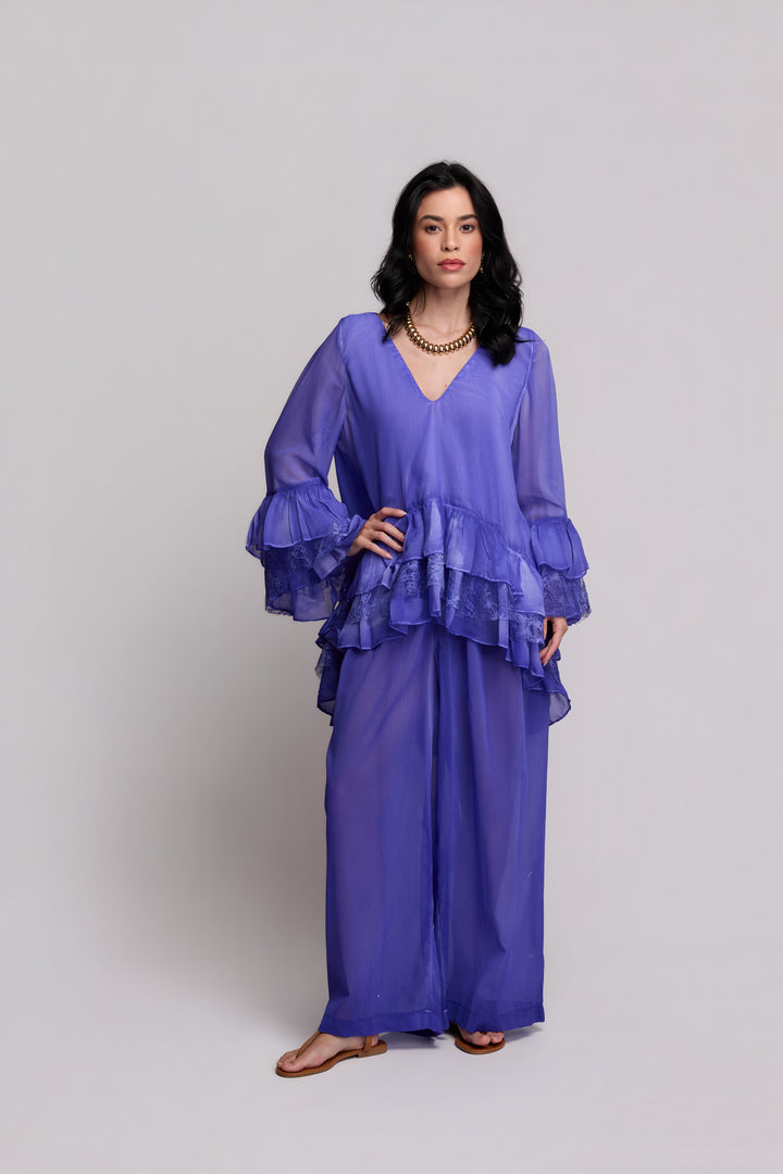 Fire Red Morocco Kimono
