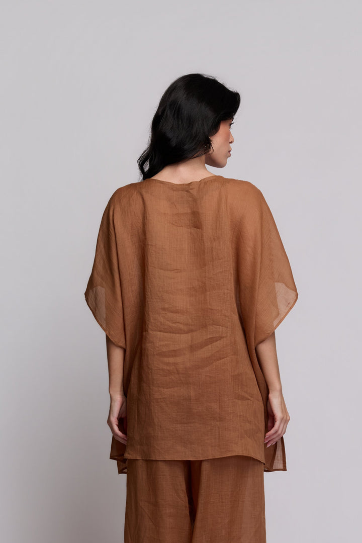 Calça Aladim Flora Rami Marrom