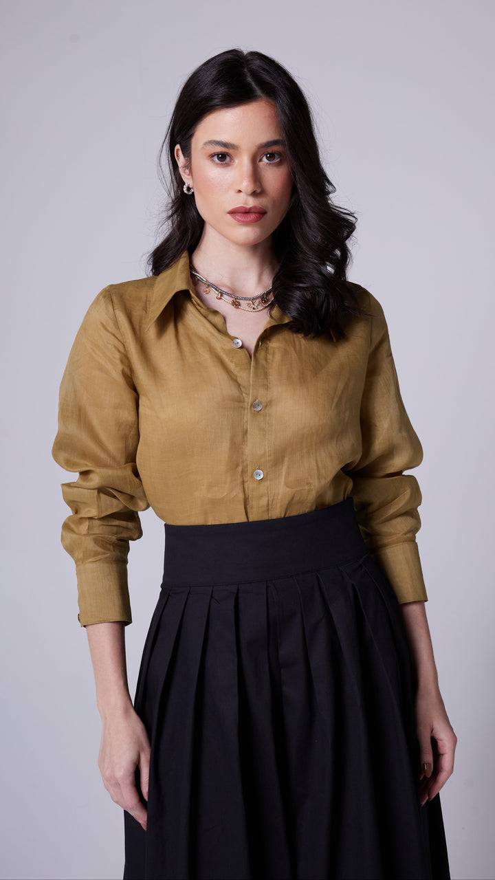 Camisa Quitéria Rami Dourado