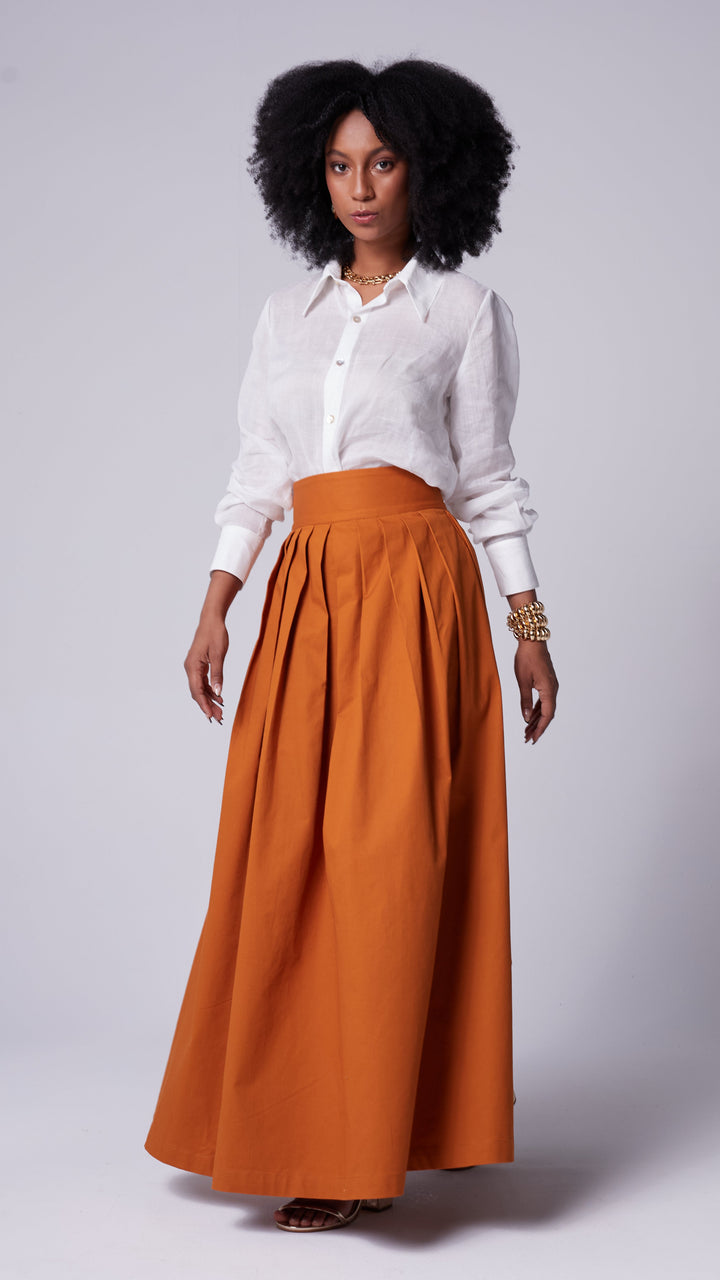 Saia Quitéria Sarja Caramelo