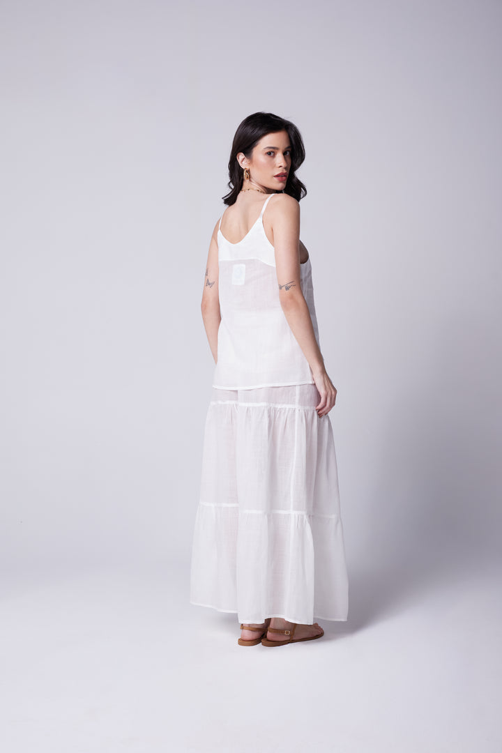 Saia Afrodity Rami Branco