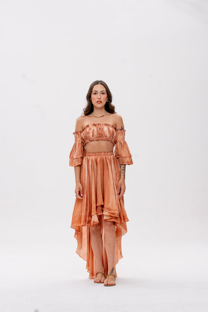 Saia Mullet Bohoo Avelã