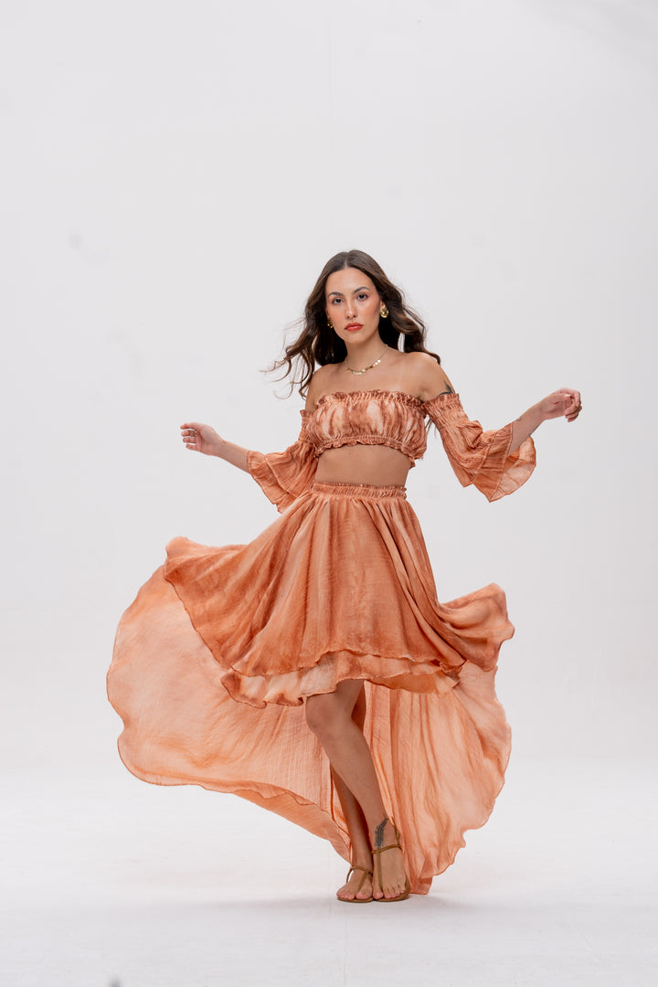 Saia Mullet Bohoo Avelã