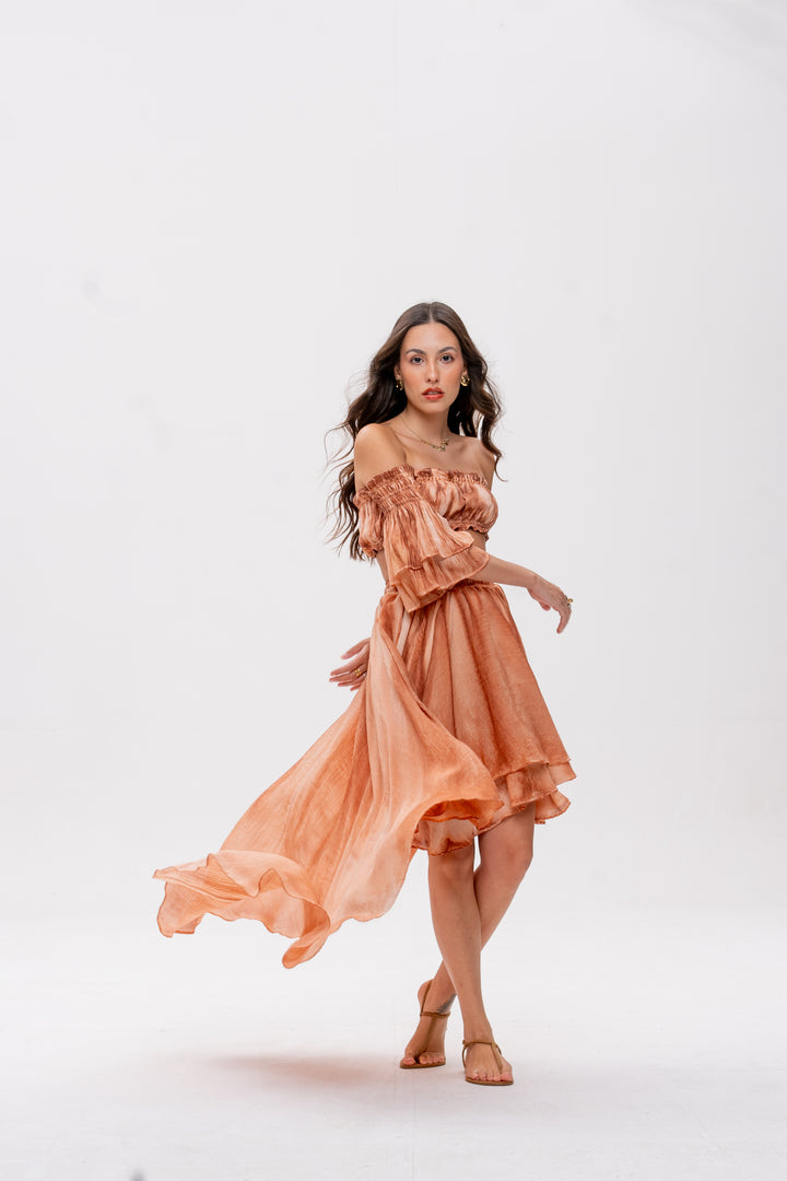 Saia Mullet Bohoo Avelã