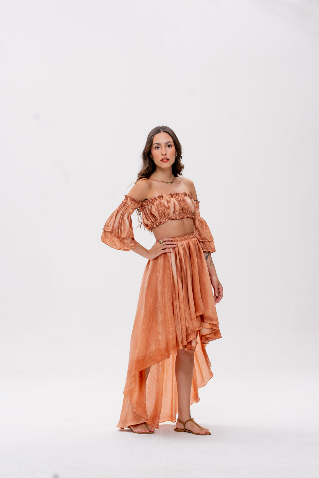 Saia Mullet Bohoo Avelã