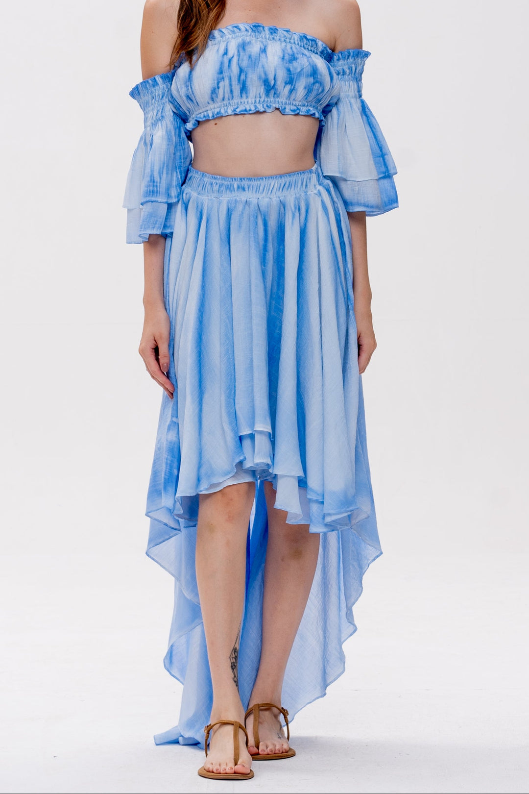 Saia Mullet Bohoo Azul Caribe