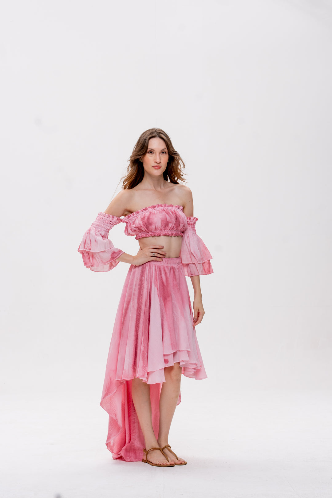 Saia Mullet Bohoo Rosa Velho