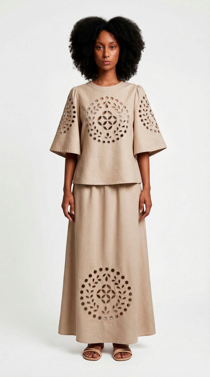 Fire Red Morocco Kimono