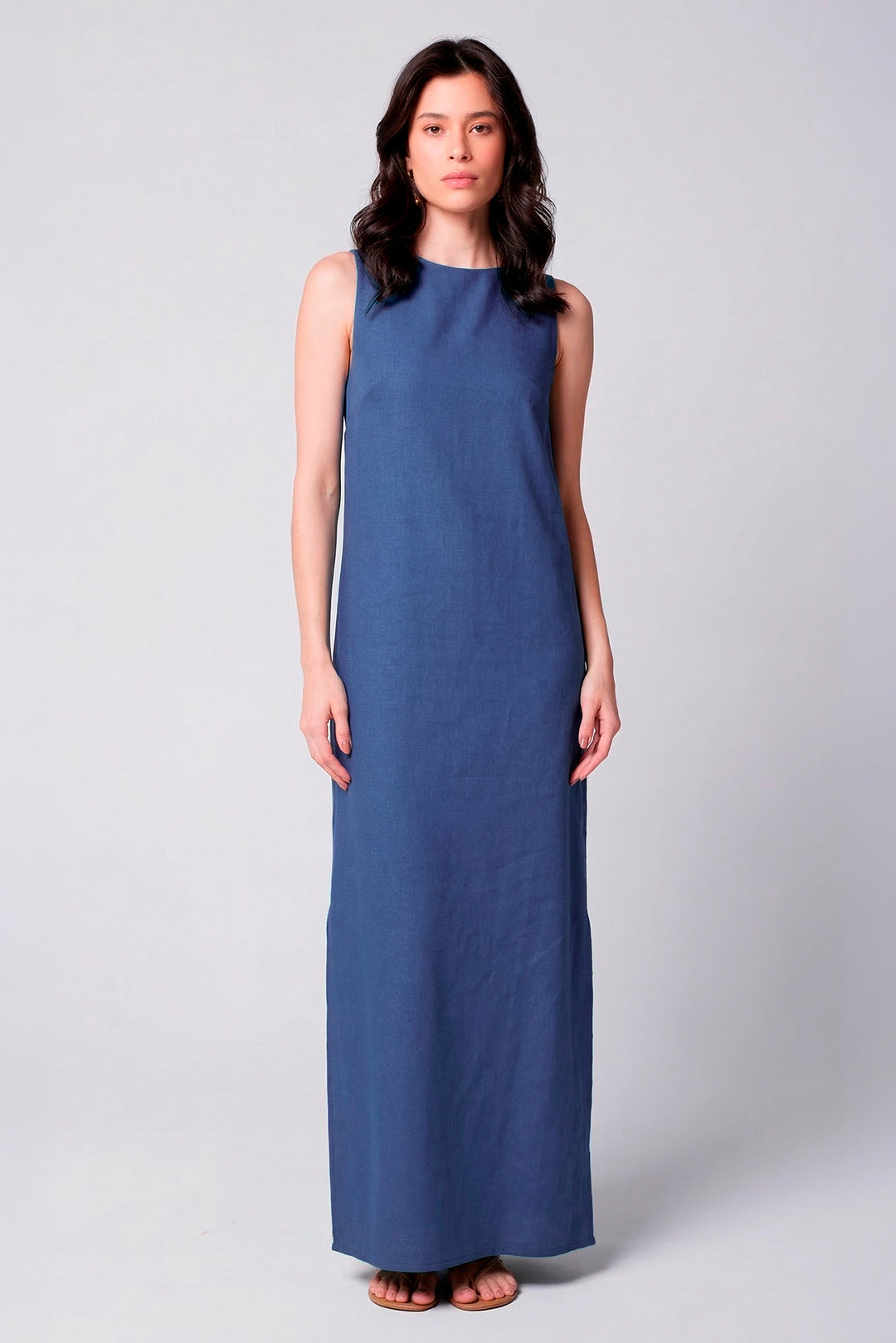 Vestido Remo Cotidiano Azul Índigo