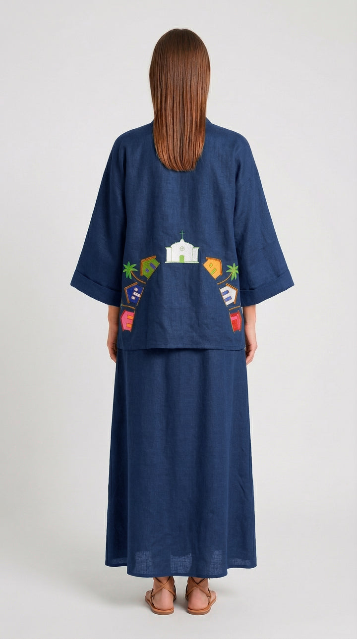 Kimono Cotidiano Azul Índigo