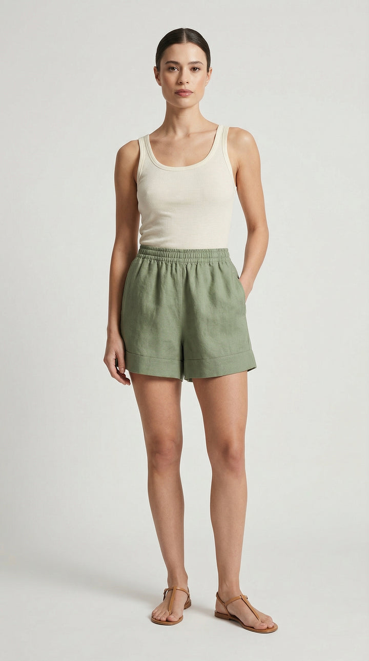Shorts Reto Maré Alta Verde