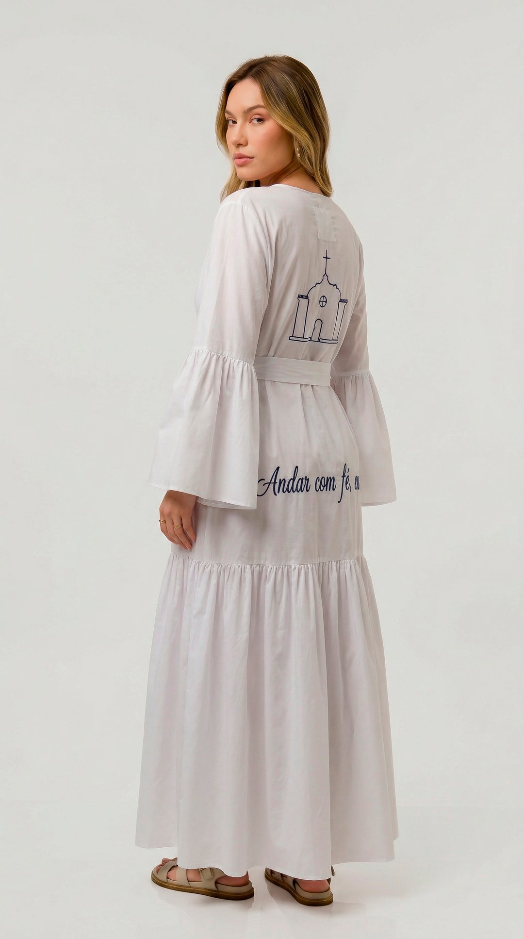 White and Blue Protection Kimono