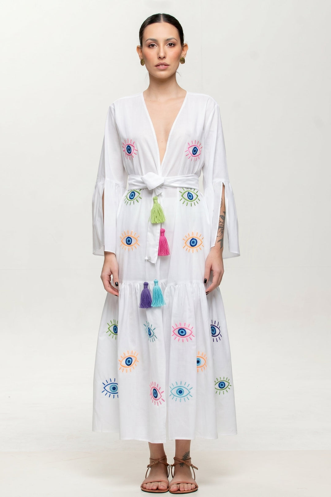 Kimono Proteção Branco com Colorido