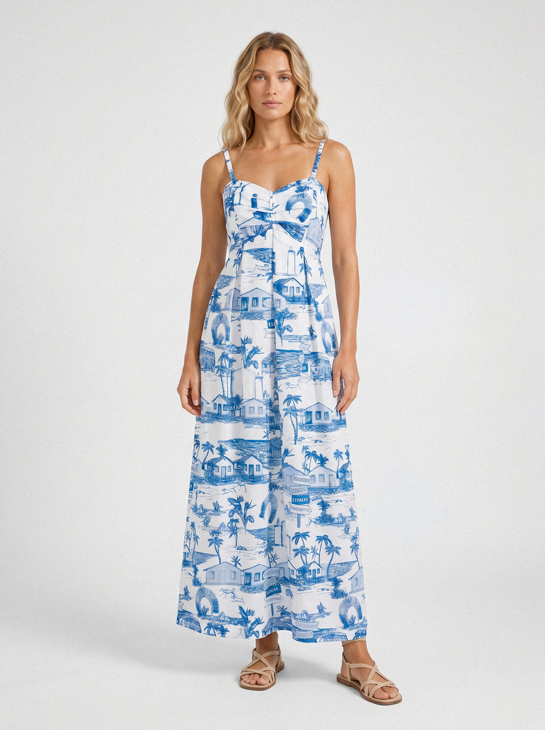 Vestido Trancoso Azul Caribe