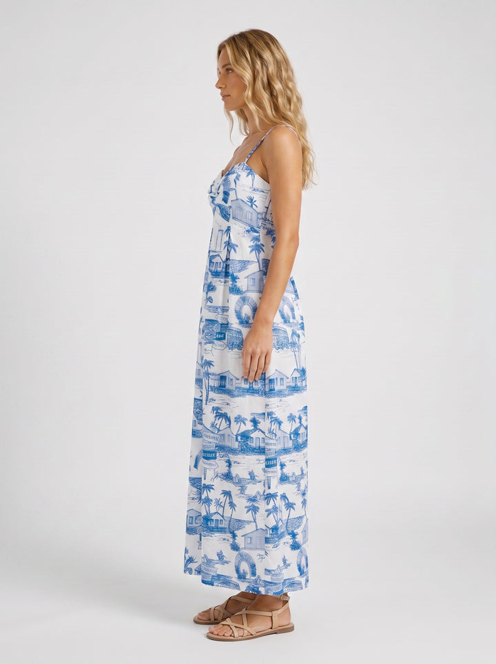 Vestido Trancoso Azul Caribe