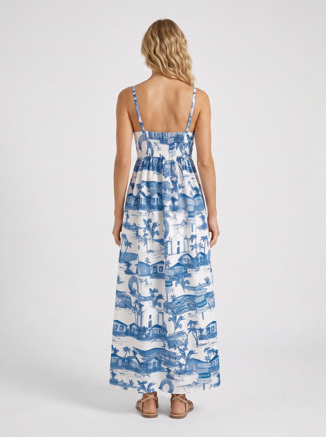 Vestido Trancoso Azul Caribe