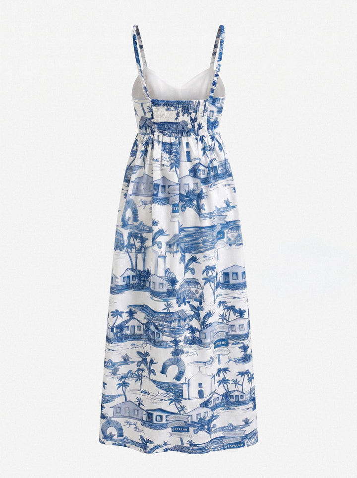 Vestido Trancoso Azul Caribe