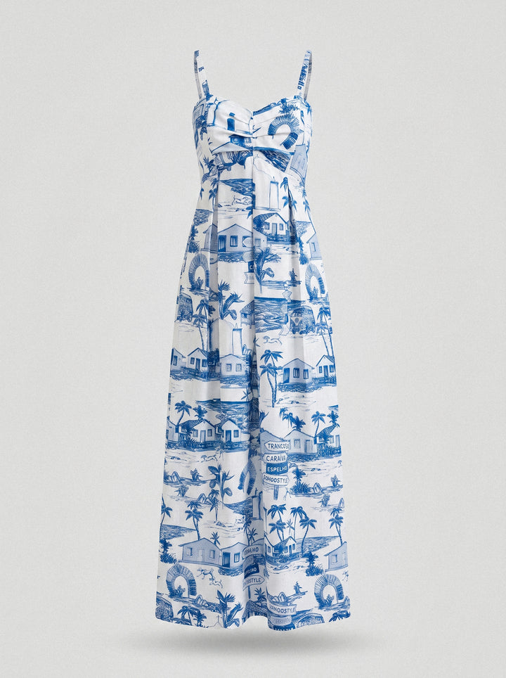 Vestido Trancoso Azul Caribe