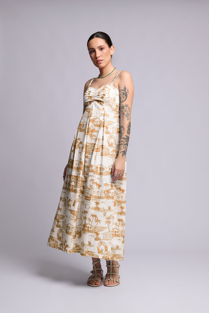 Vestido Trancoso Ocre