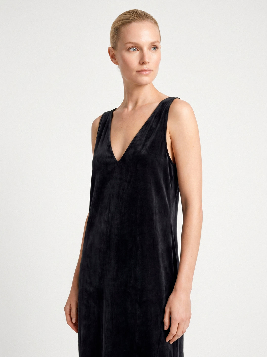 Vestido Regata Antonella Veludo Preto