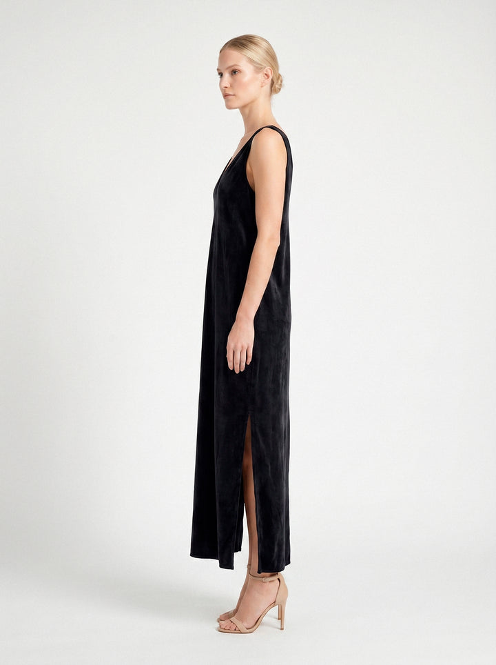 Vestido Regata Antonella Veludo Preto