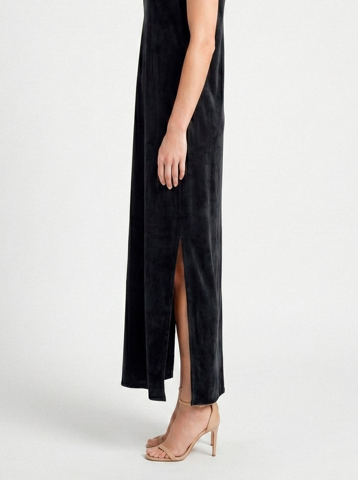 Vestido Regata Antonella Veludo Preto