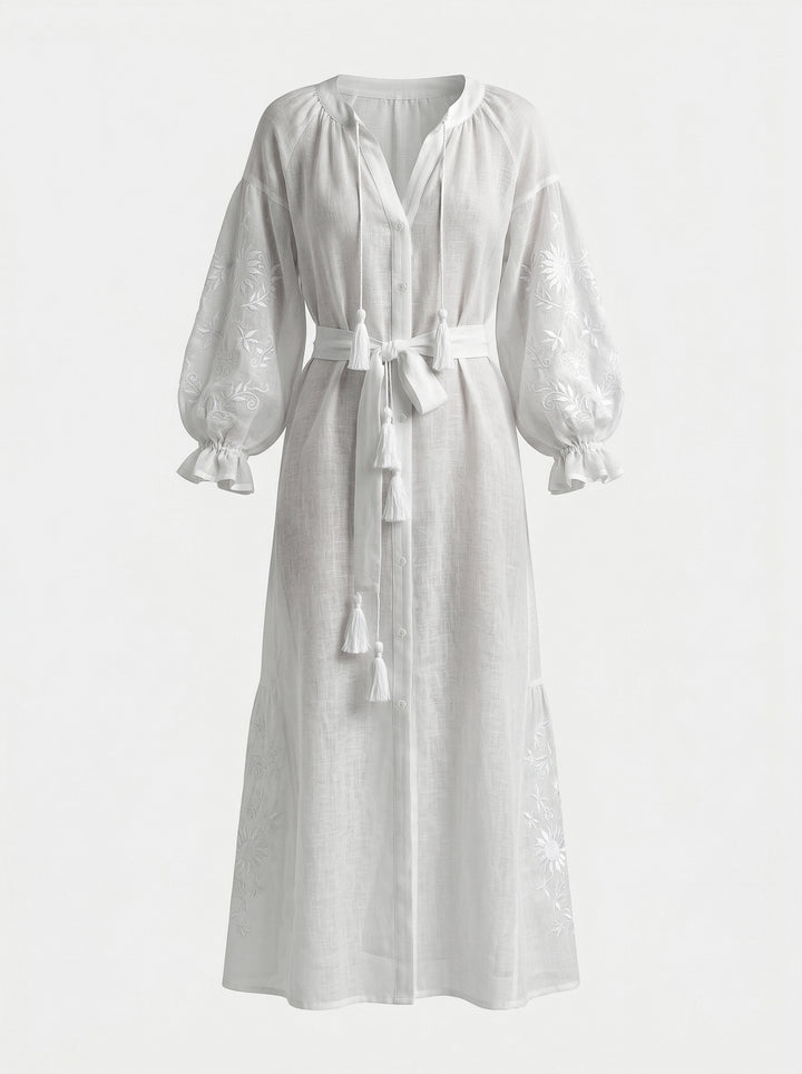 Valentina White Dress with White