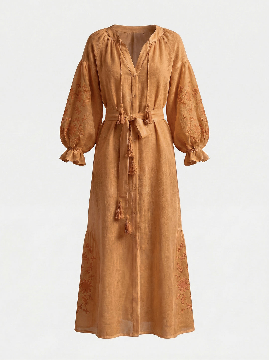 Valentina Beige and Beige Dress