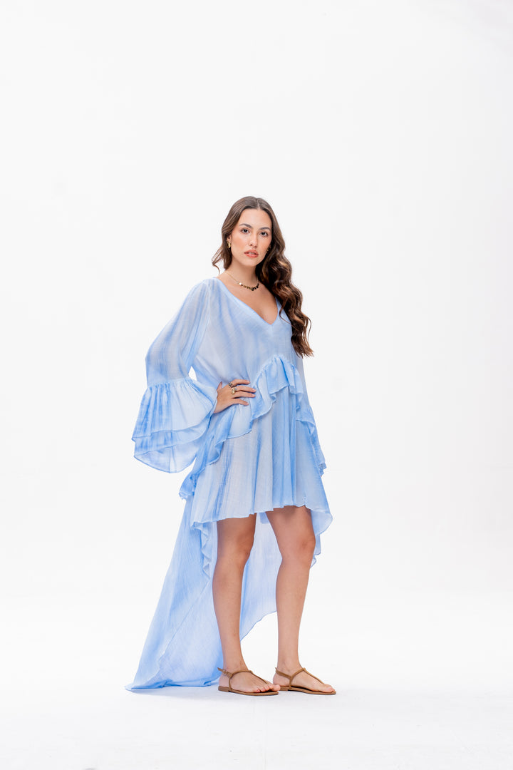 Vestido Mullet Bohoo Azul Caribe