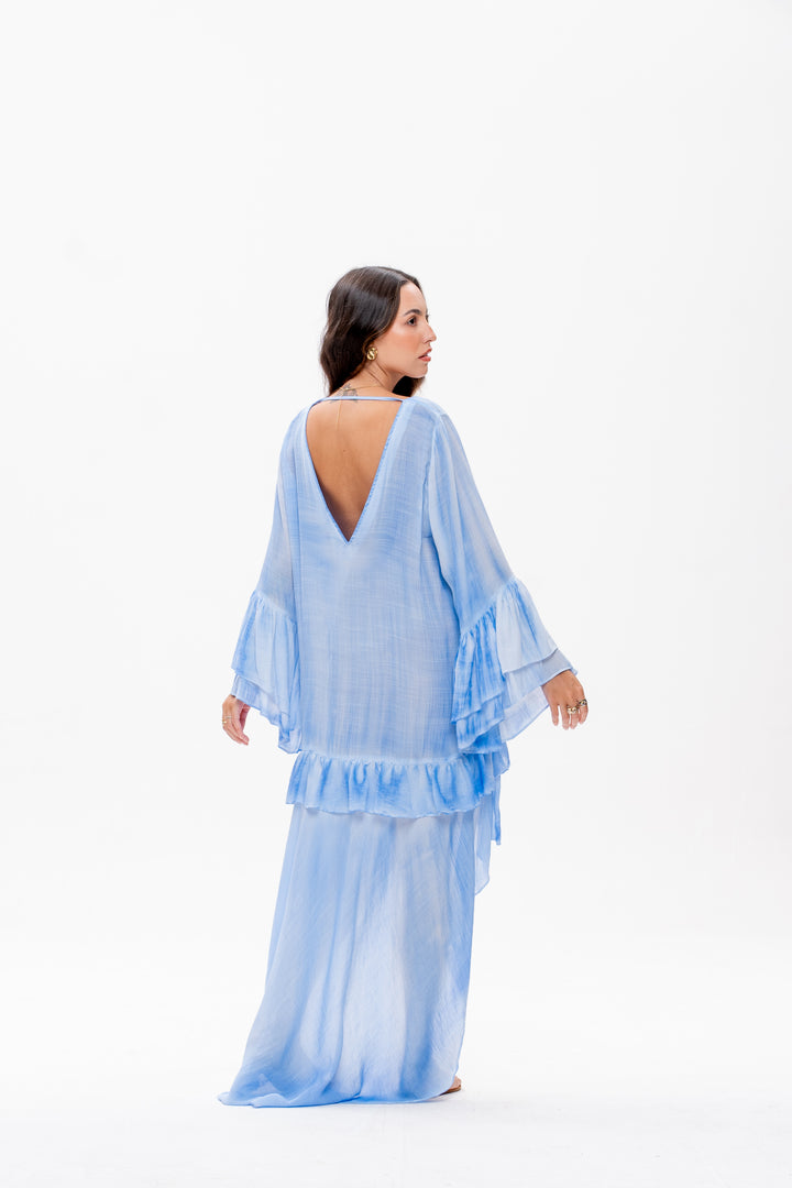 Vestido Mullet Bohoo Azul Caribe