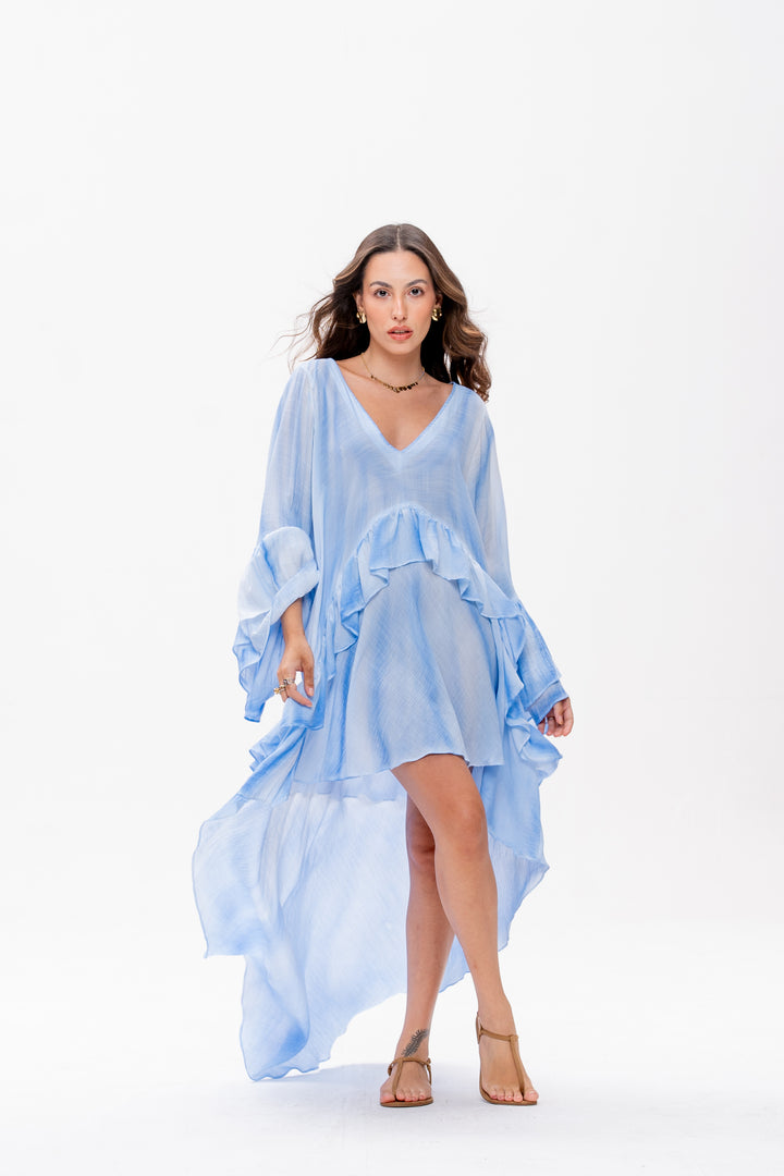 Vestido Mullet Bohoo Azul Caribe