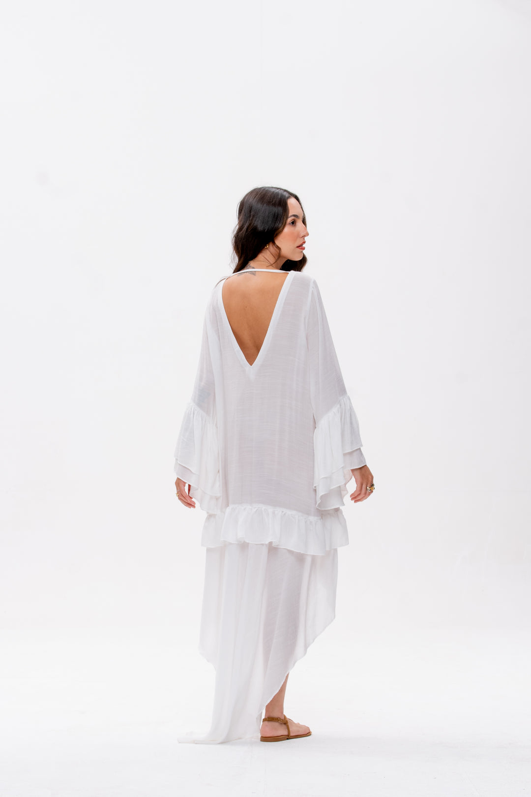 Vestido Mullet Bohoo Branco