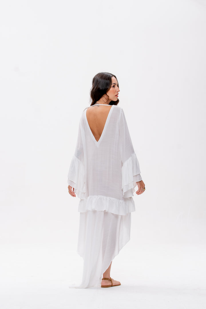 Vestido Mullet Bohoo Branco