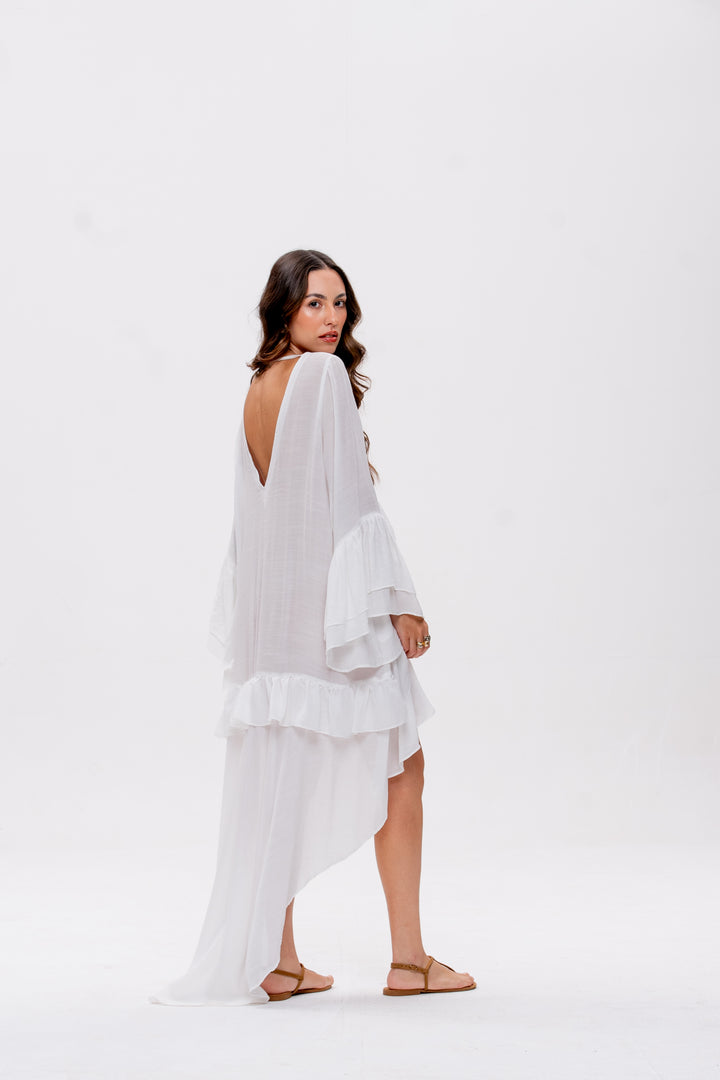 Vestido Mullet Bohoo Branco