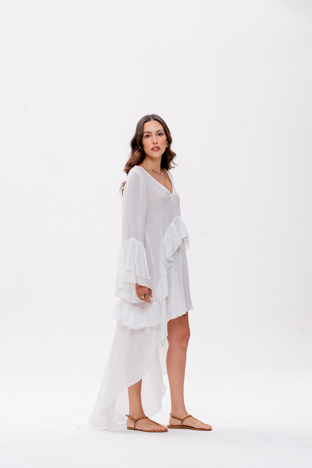 Vestido Mullet Bohoo Branco