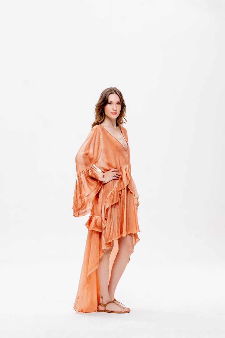 Vestido Mullet Bohoo Avelã