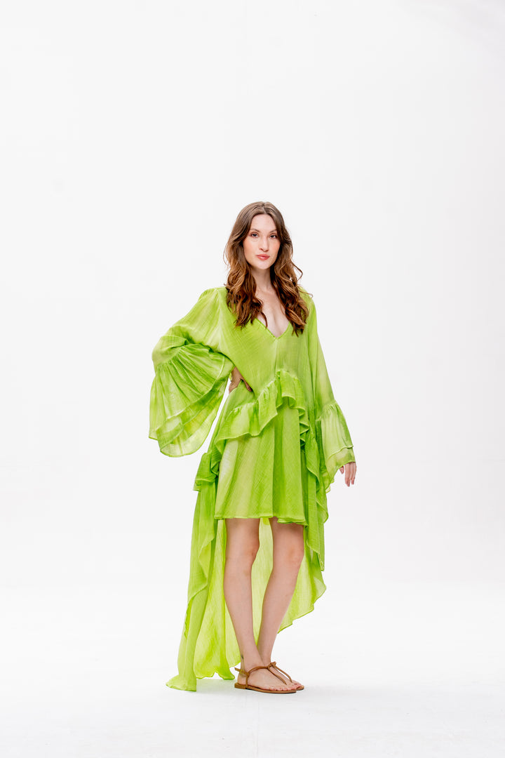 Vestido Mullet Bohoo Verde