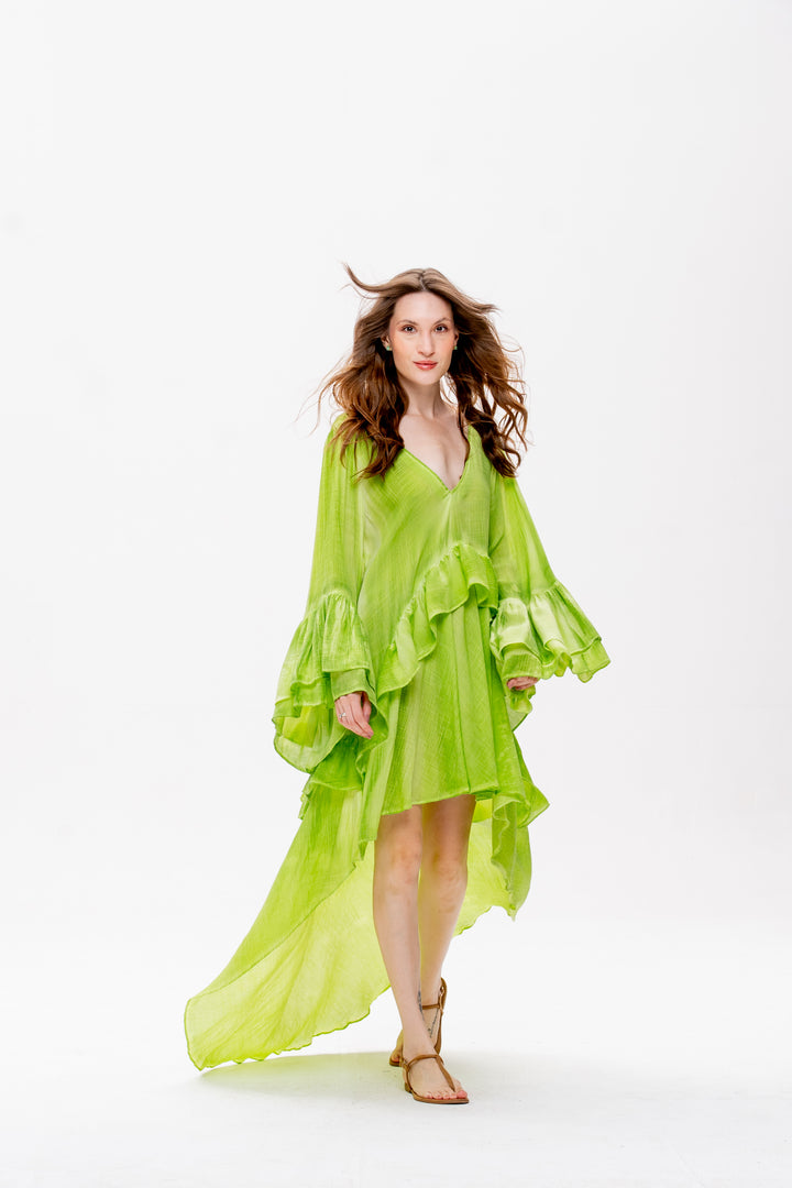 Vestido Mullet Bohoo Verde