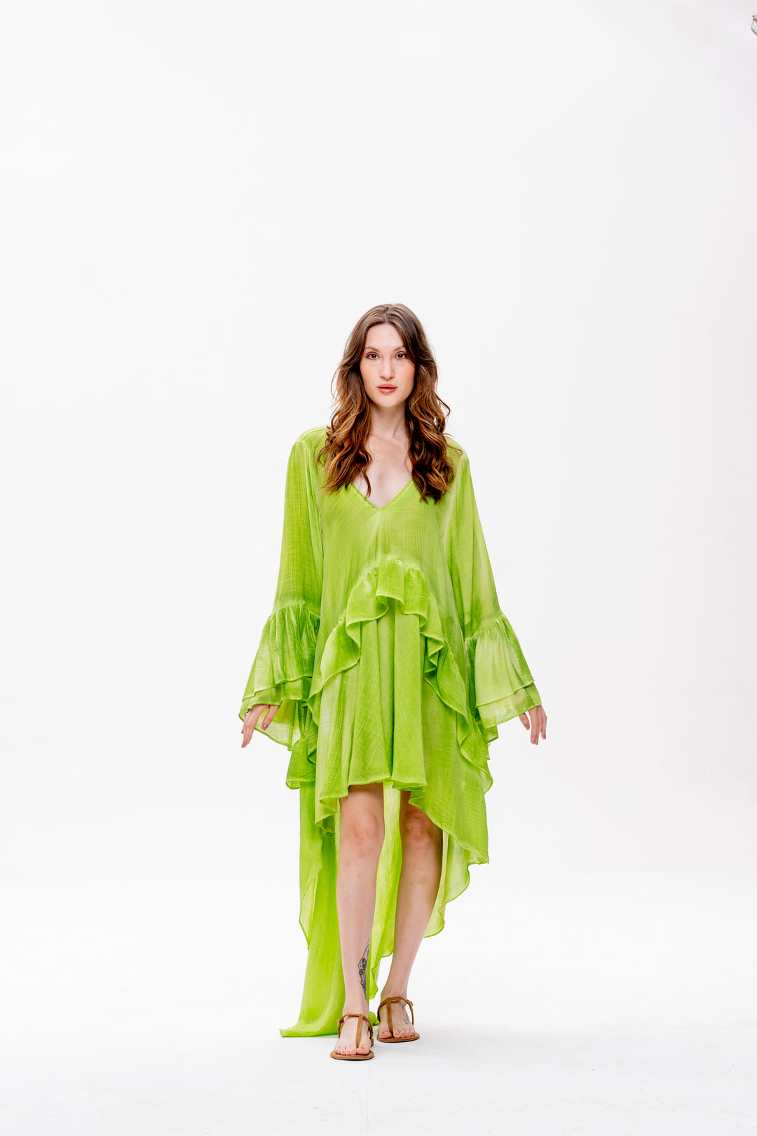 Vestido Mullet Bohoo Verde