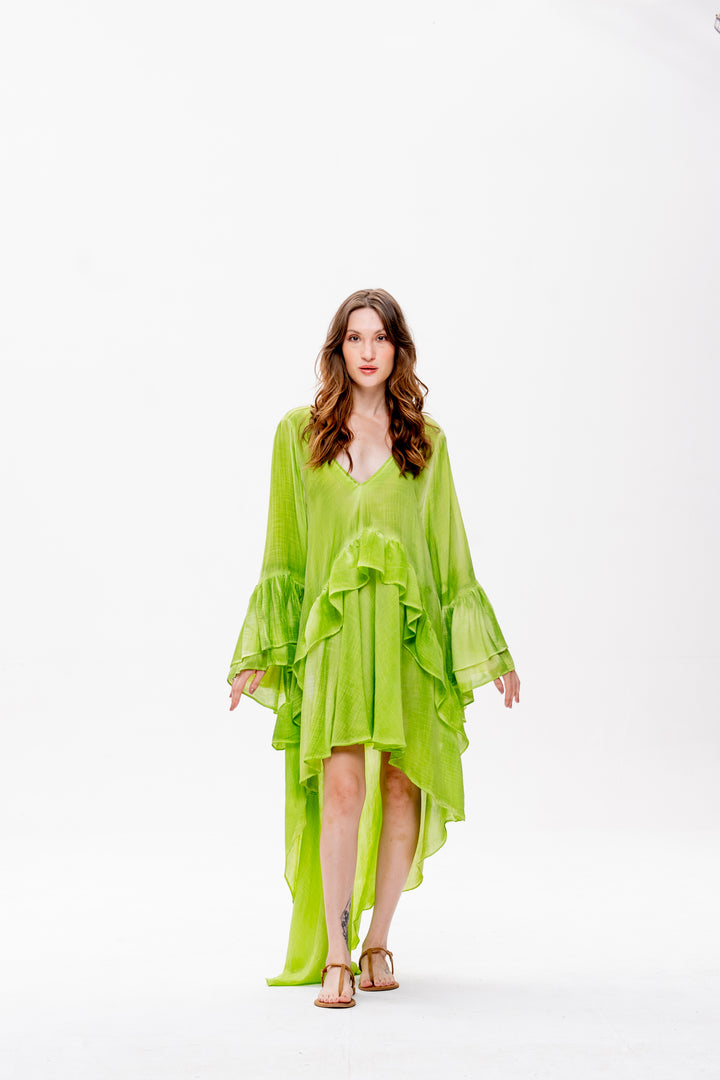 Vestido Mullet Bohoo Verde