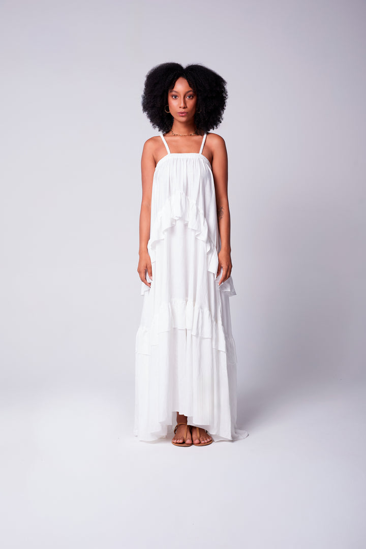 Vestido Alça Bohoo Branco