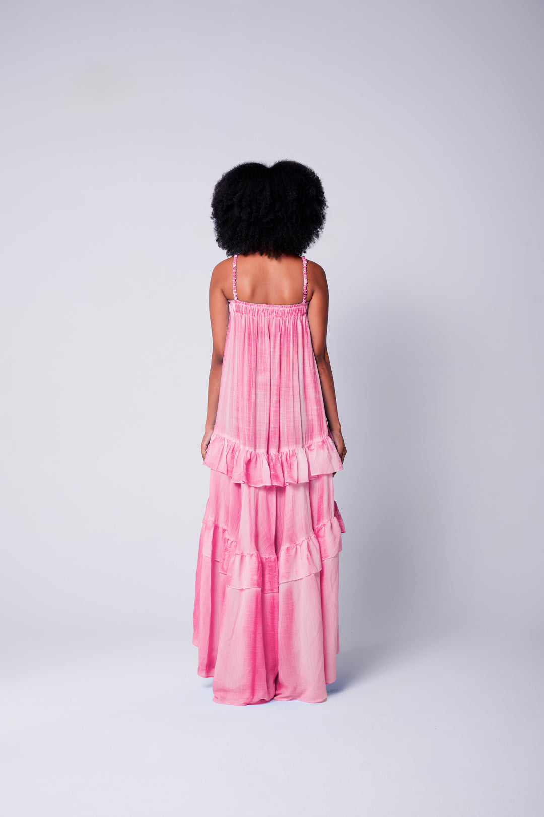 Vestido Alça Bohoo Rosa Velho