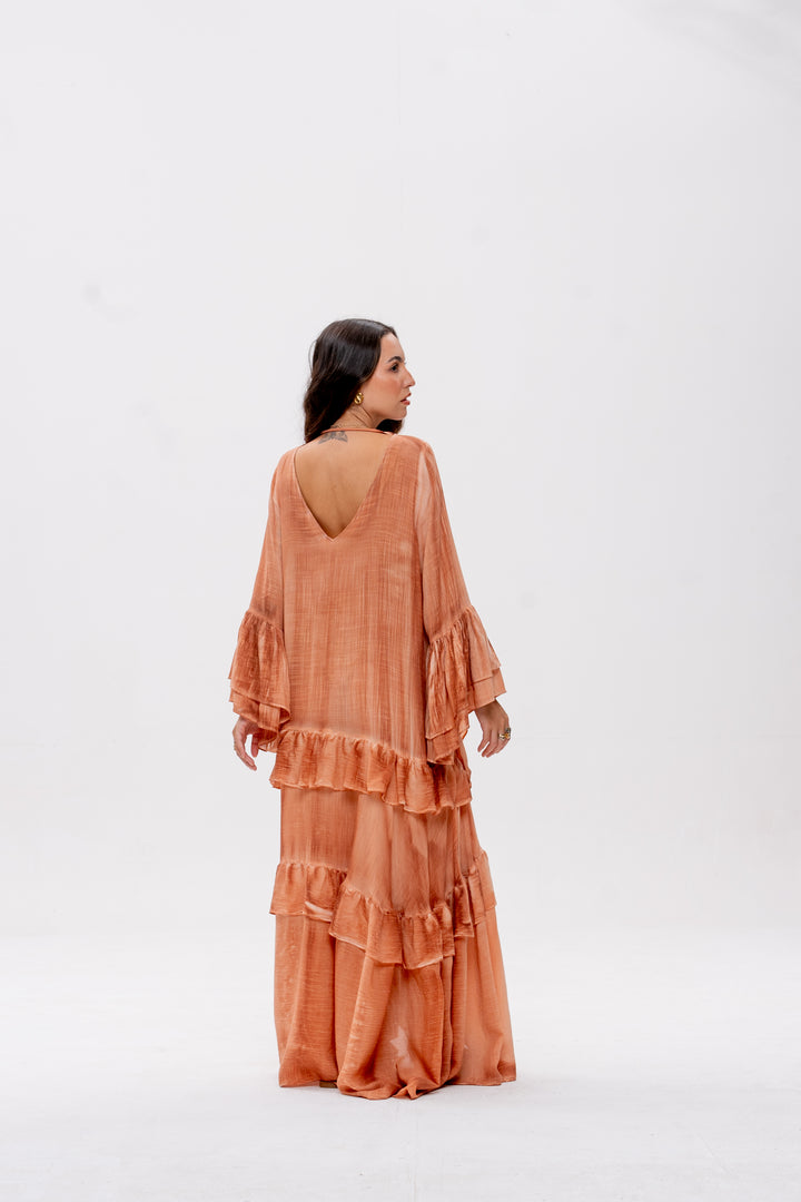 Vestido Bohoo Avelã