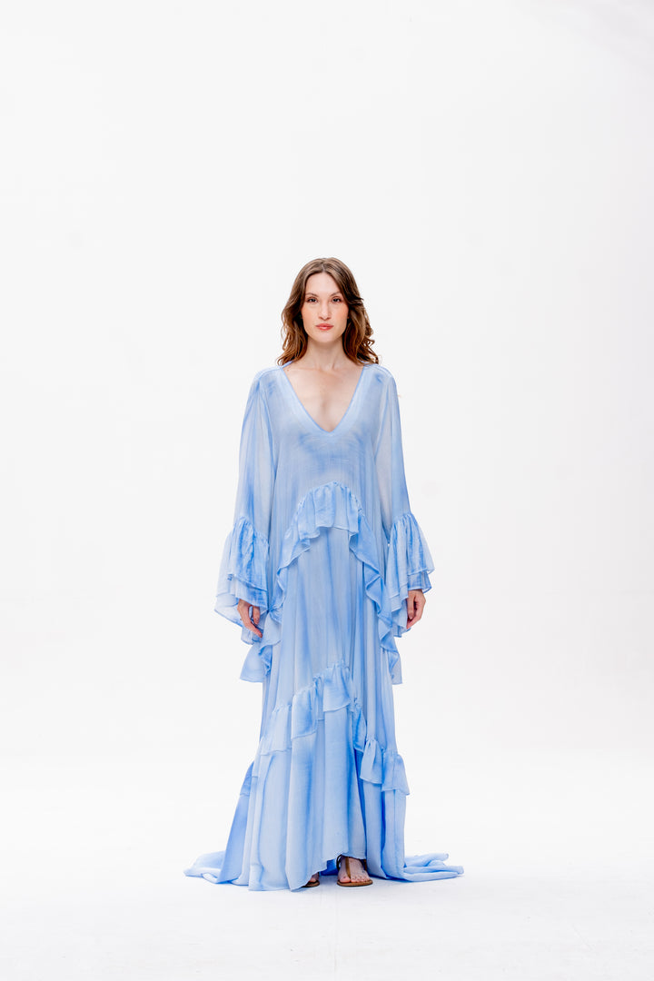 Vestido Bohoo Azul Caribe