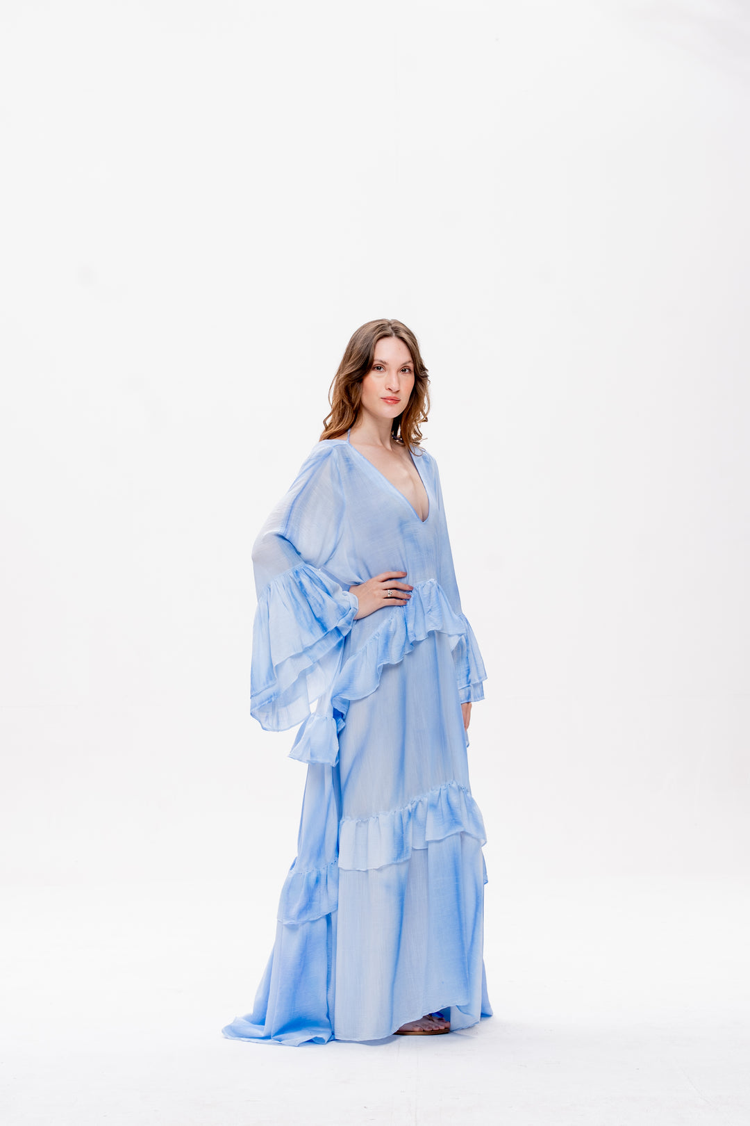 Vestido Bohoo Azul Caribe