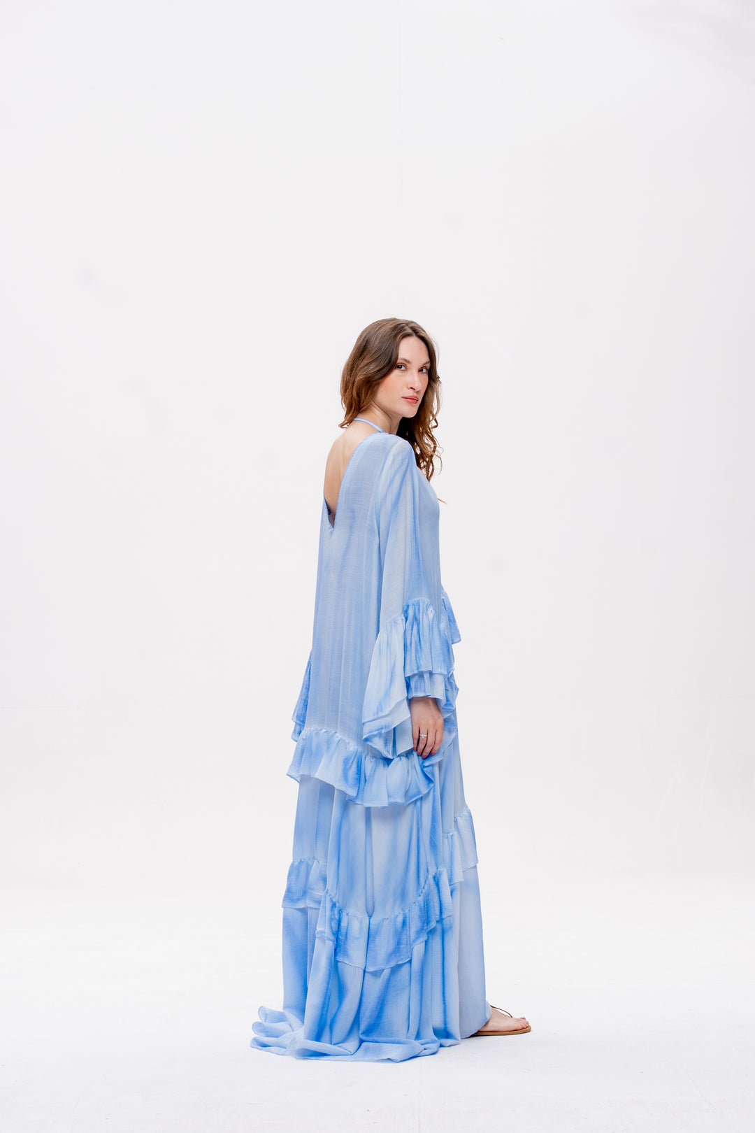 Vestido Bohoo Azul Caribe