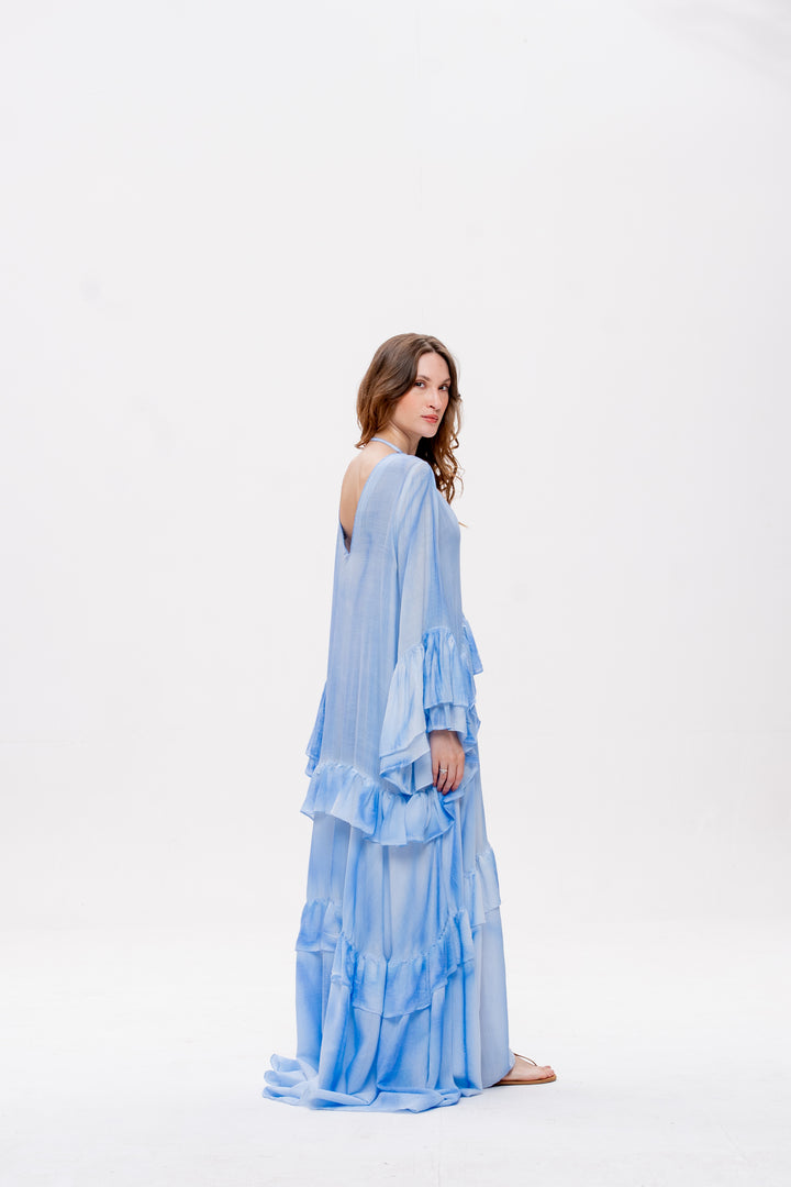 Vestido Bohoo Azul Caribe